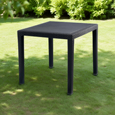 Mesa de jardín IPAE PROGARDEN King en color antracita: versatilidad modular, diseño sofisticado y funcionalidad para exteriores (79 x 79 x 72 cm)